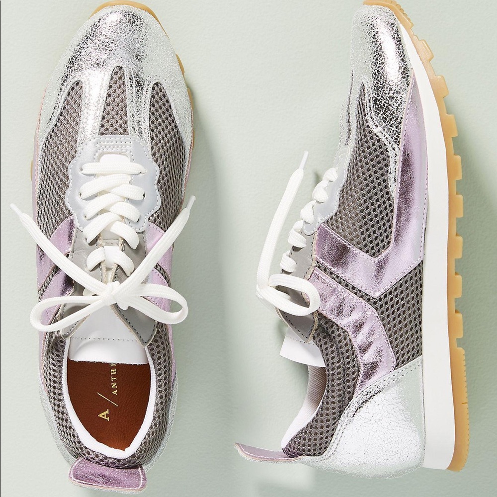 Anthropologie Sloane Retro sneakers metallic 8